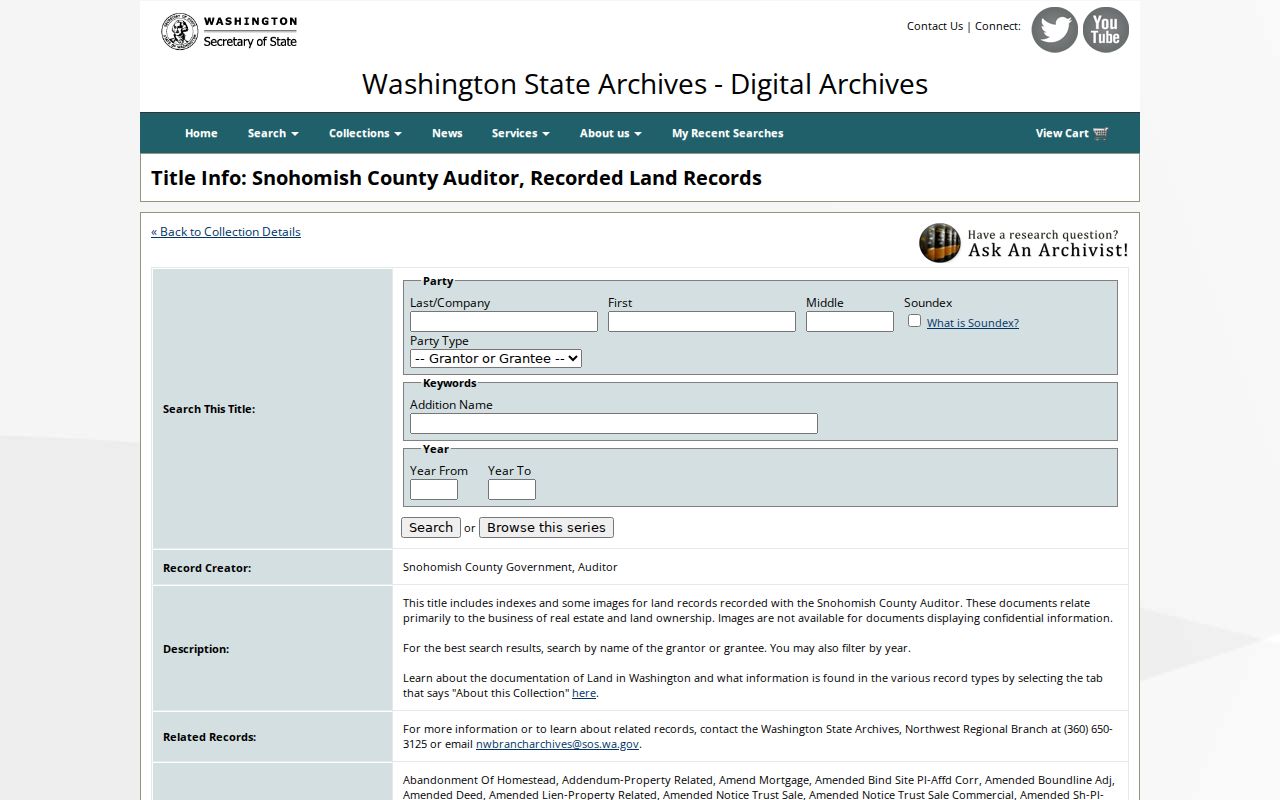 Bothell West residents directory Snohomish land title archive