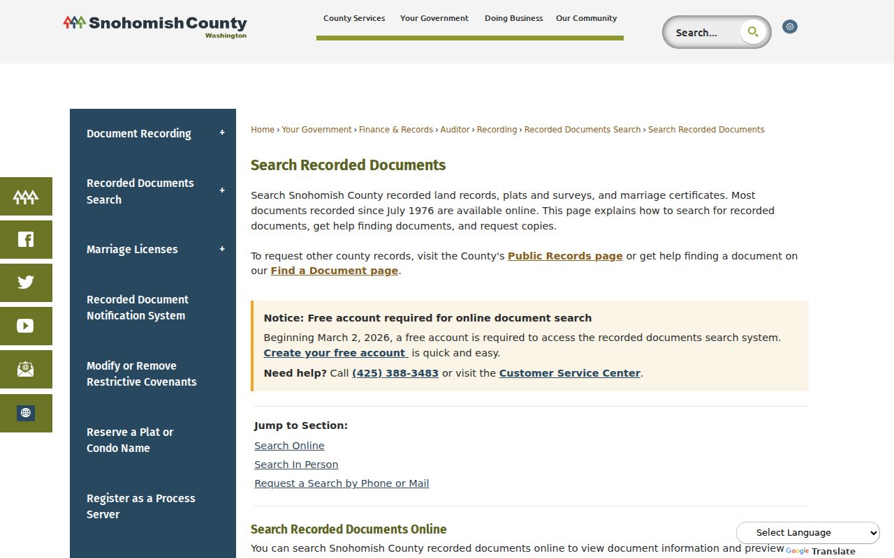 Bothell West residents directory recorded document portal