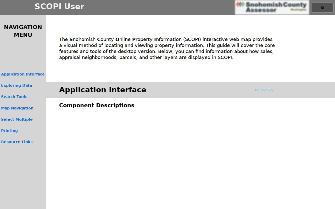 SCOPI parcel viewer for examining parcels around a Bothell West block