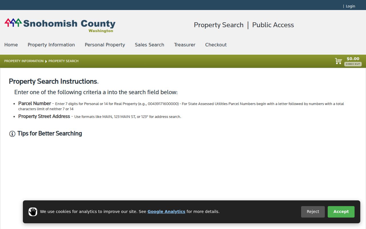 Bothell West residents directory property search screen